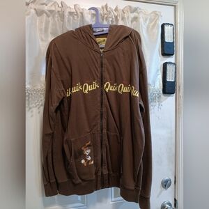 Brown Quik Quik Hoodie with Bear Patch